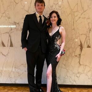 Stunning Black Sequin Prom Dress